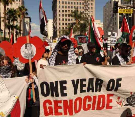 Pro-Palestinian Protesters Rally in L.A. Ahead of Oct. 7 Anniversary news-06102024-090517