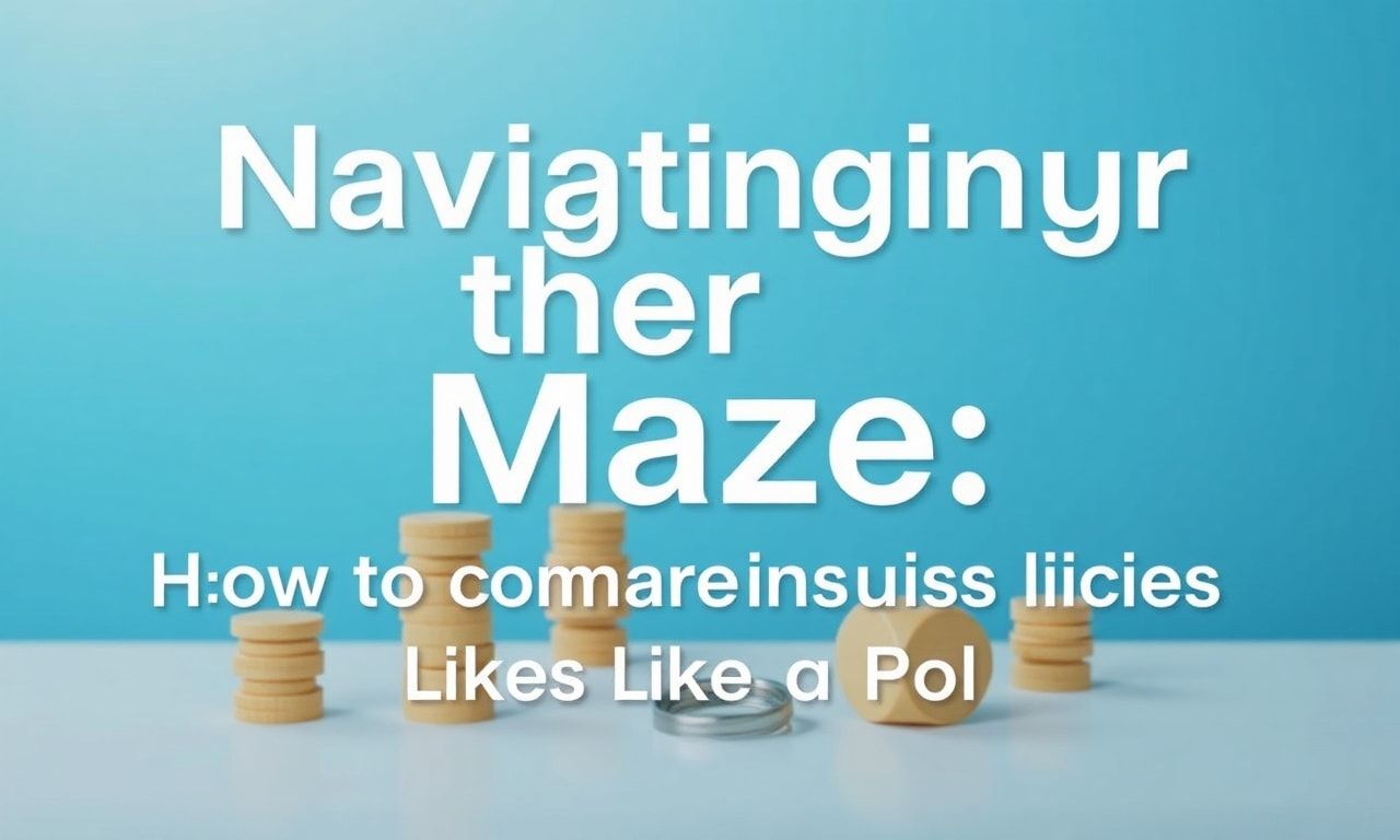 Navigating the Maze: How to Compare Insurance Policies Like a Pro Navigating the Maze: How to Compare Insurance Policies Like a Pro