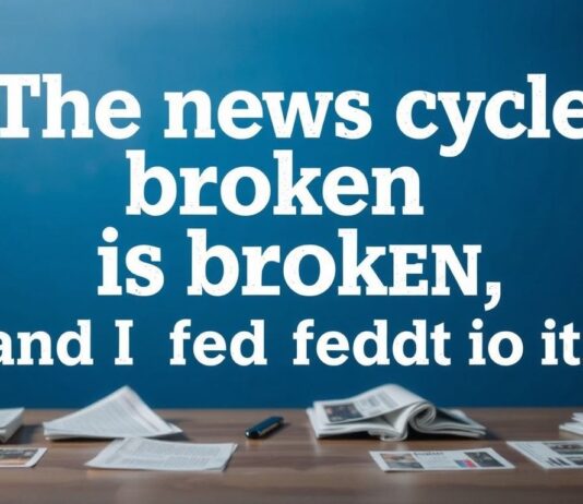The News Cycle is Broken, and I’m Over It The news cycle is broken, and I'm fed up with it.